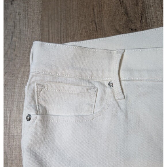 NWT Express Jeans Cropped Legging Plus Size 18 White Mid Rise Stretch $80 Preppy - Picture 5 of 12